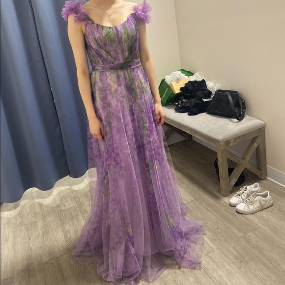 Marchesa Notte Floral Tulle Dress - Picture 5 of 5